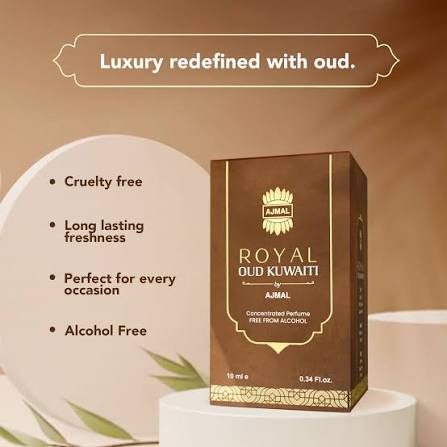 Ajmal Royal Oud Kuwaiti Concentrated Perfume Oil (Attar) 10ml For Man & Woman