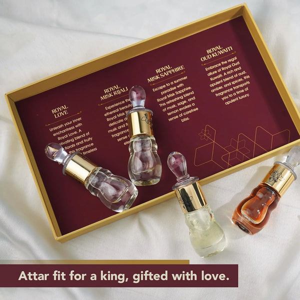 Gift Set Of Ajmal Royal Series Attar 4X5ml For Man & Woman