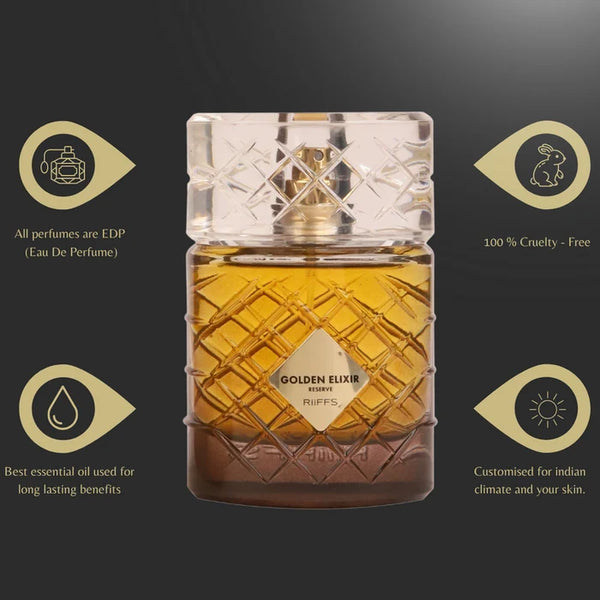 Riiffs Golden Elixir Reserve Eau De Parfum 100ml For Men & Women