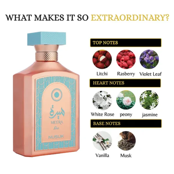 Nusuk Meera Rose Eau De Parfum 100ml For Woman
