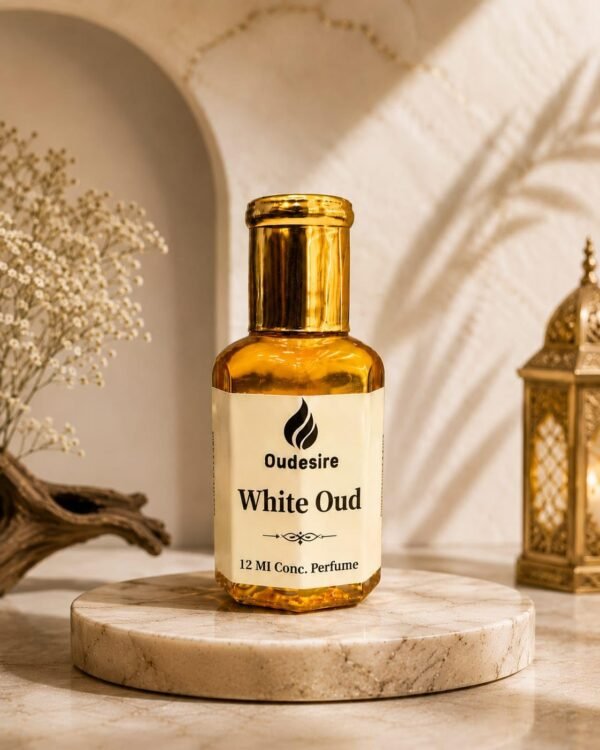 Oudesore White Oud Premium Attar for Men & Women | White Oud, Green Tea, Saffron, Moss & Soft Woods Fragrance | Woody, Fresh & Long Lasting Unisex Attar | Alcohol-Free Roll-On Attar | 12ML (12 ml)