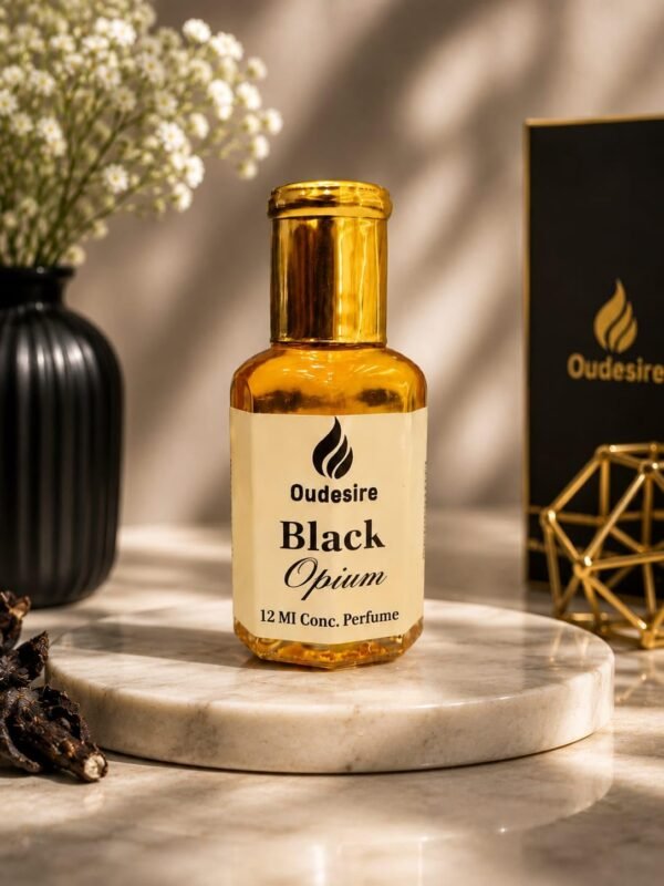 Oudesire Black Opium Attar for Men and Women | Pear, Coffee, Jasmine, Vanilla & Patchouli | Bold and Sensual | Non-Alcoholic Roll-On Attar | 12 ML Pack (12 ML)