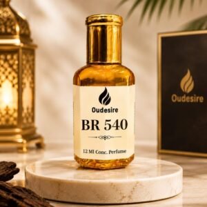 Oudesire BR 540 Attar for Men & Women | Saffron, Jasmine, Amberwood, Ambergris & Cedar Fragrance | Amber, Woody & Long Lasting Unisex Attar | Alcohol-Free Roll-On Attar | 12ML Roll-On